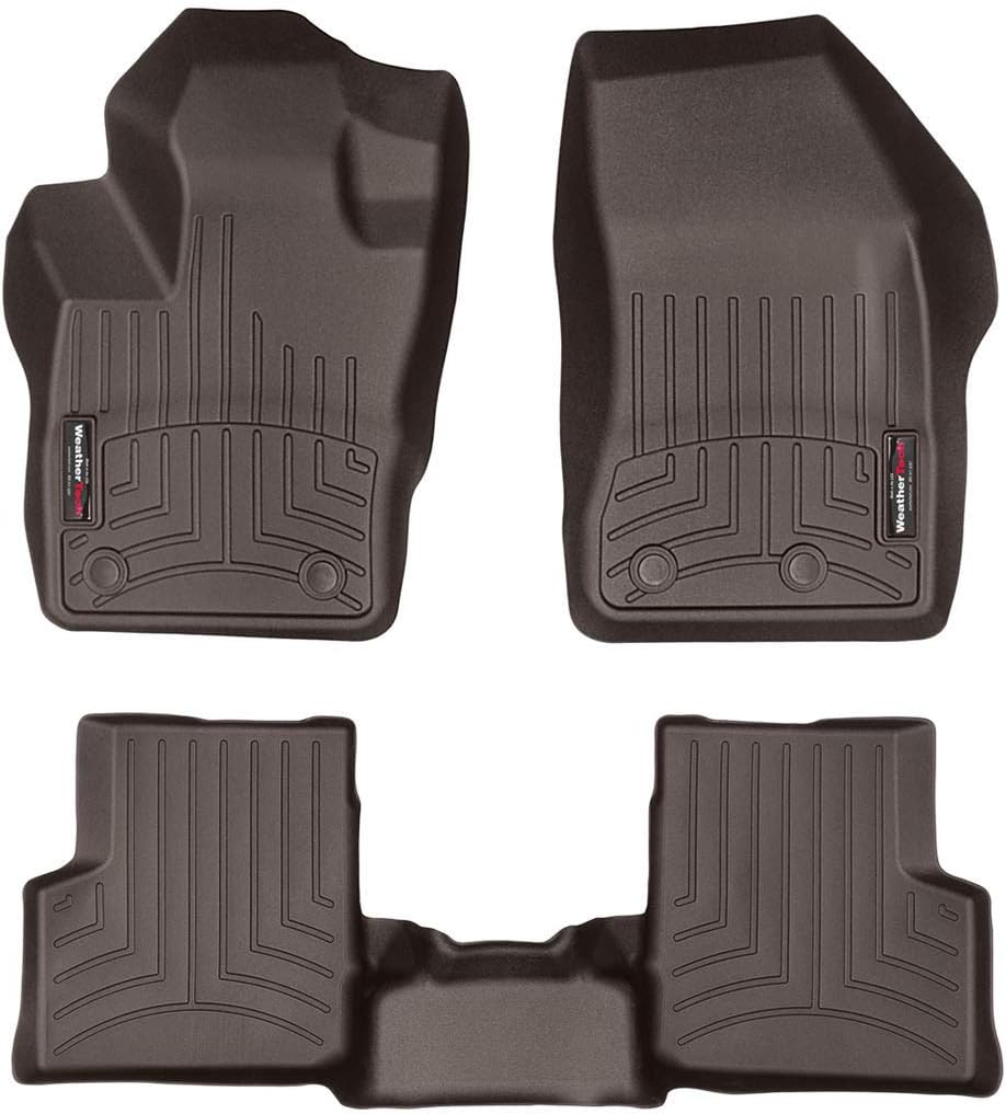 WeatherTech Custom Fit FloorLiners for Jeep Renegade - 1st & 2nd Row (44814-1-2), Black