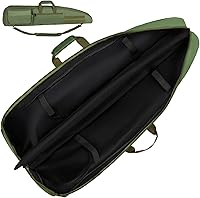 Vista 9 de HUNTSEN Funda Suave para Rifle de Doble Cañón de 38" 42" 44" 46" 52" Bolsa Larga para Armas con Mango Acolchado - Correa Ajustable Cremalleras