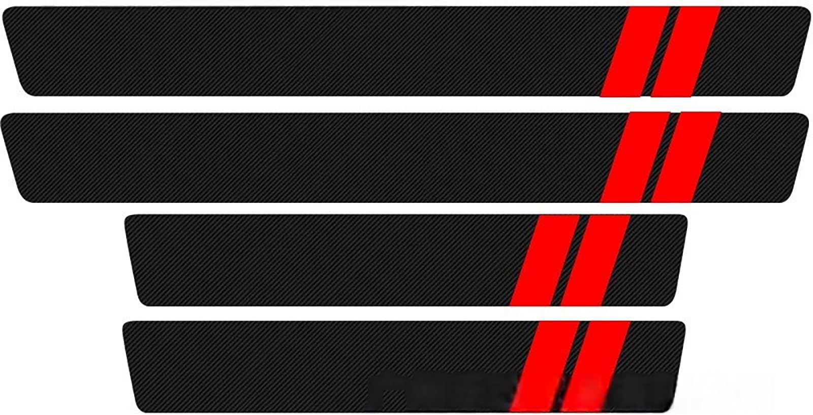 4PCS Car Door Sill Protector for Renault Master 2021–2025 2026, Carbon Fiber Door Entry Guard, Anti-Scratch Door Edge Guard, Waterproof Step Cover, Car Interior Accessories,C-Red