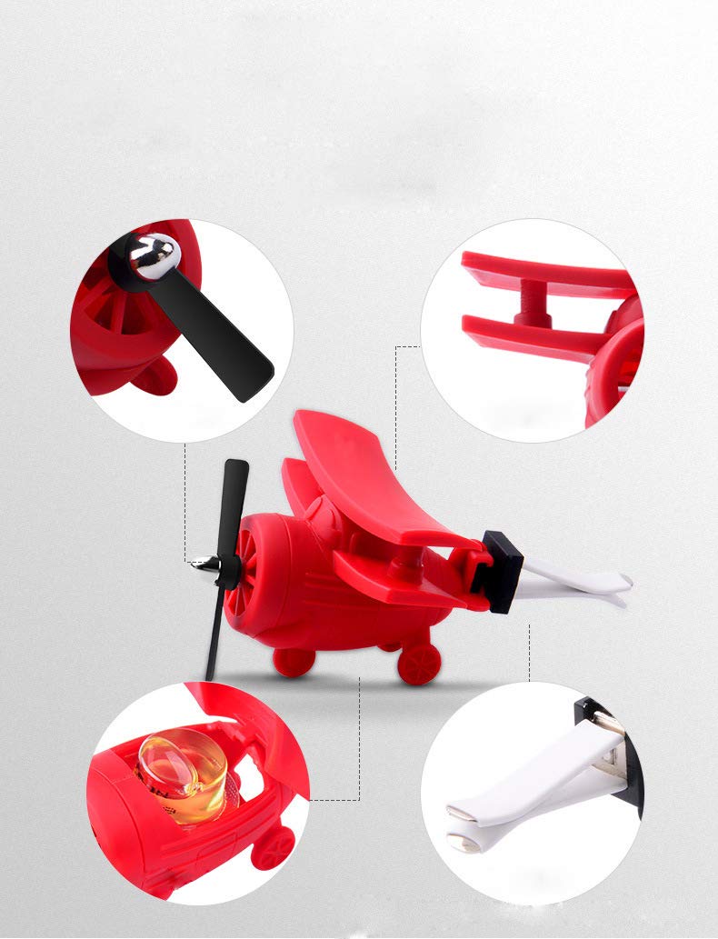 Deodorante Auto Macchina Profumatore Universale - Elimina Cattivi Odori, Clip Per Climatizzatore, Design Rosso