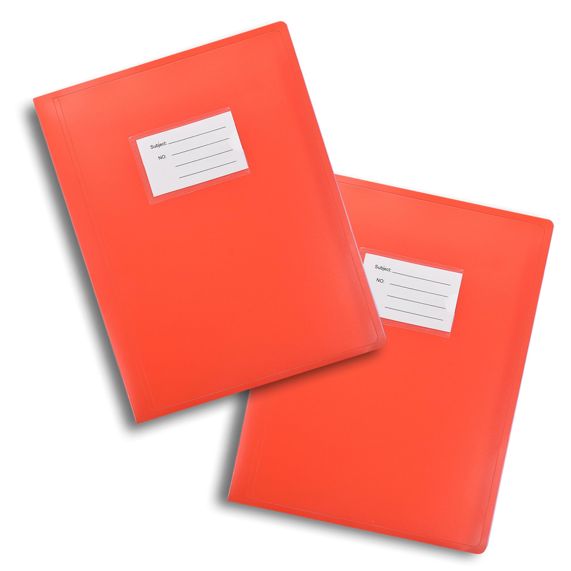 Premium Quality Display Book Folder for School, Filing, Storage, Interviews, CVS & Presentations, Assorted Colours, A4 Display Folder with 62 Pockets by Arpan (Red - Pack of 2)