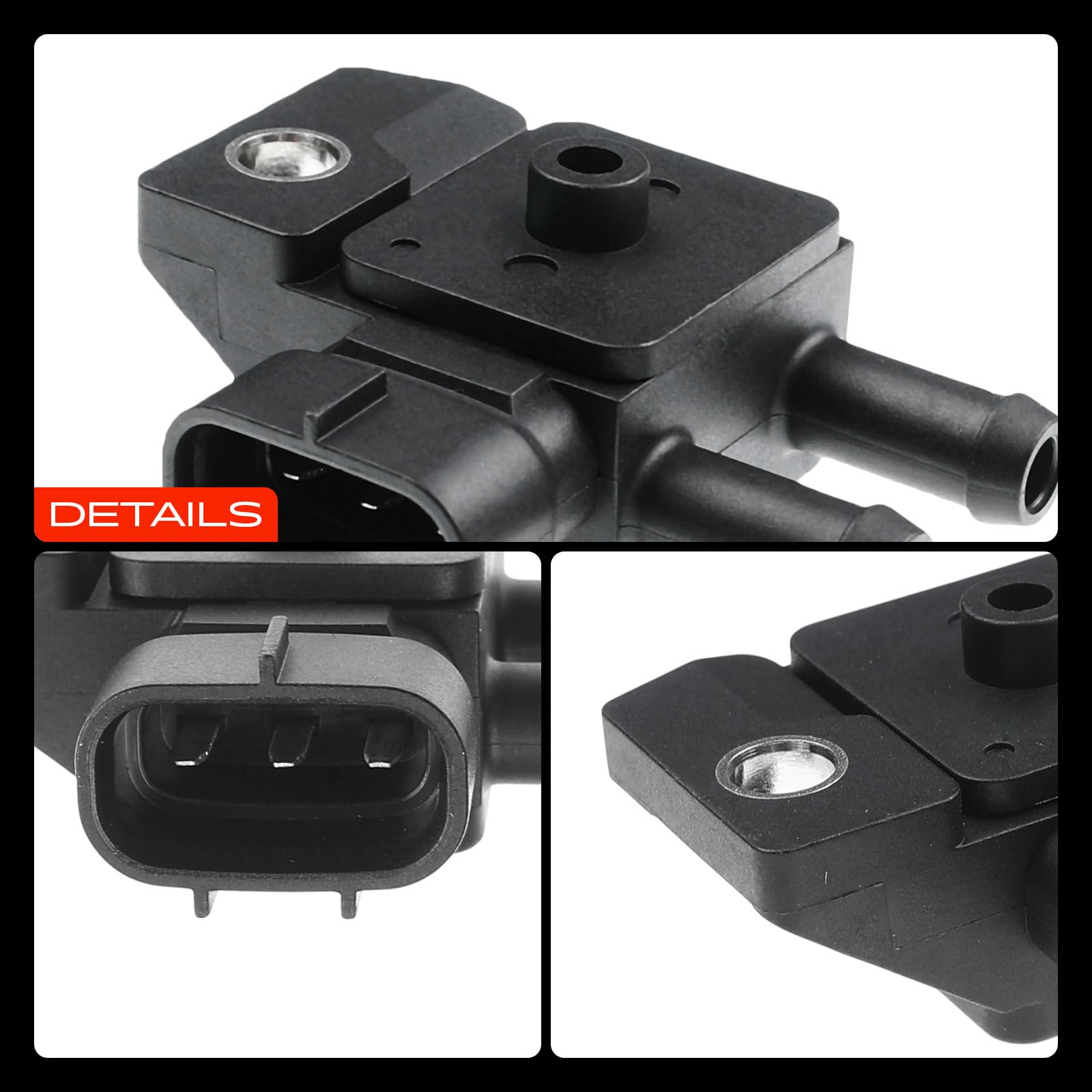 Frankberg Sensore pressione differenziale Pressione gas di scarico 3-Poli Compatibile con Qashqai II SUV J11 J11 i30 FD Sportage SL i40 CW VF i30 Station Wagon GD Replace# 392102A800
