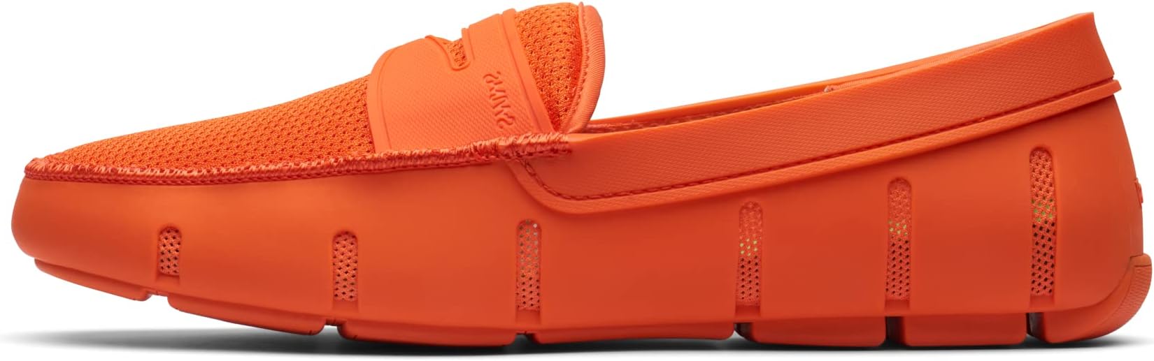 SWIMS Men's Penny Loafers, Machine-Washable Boat & Deck Shoes, Coral, 11