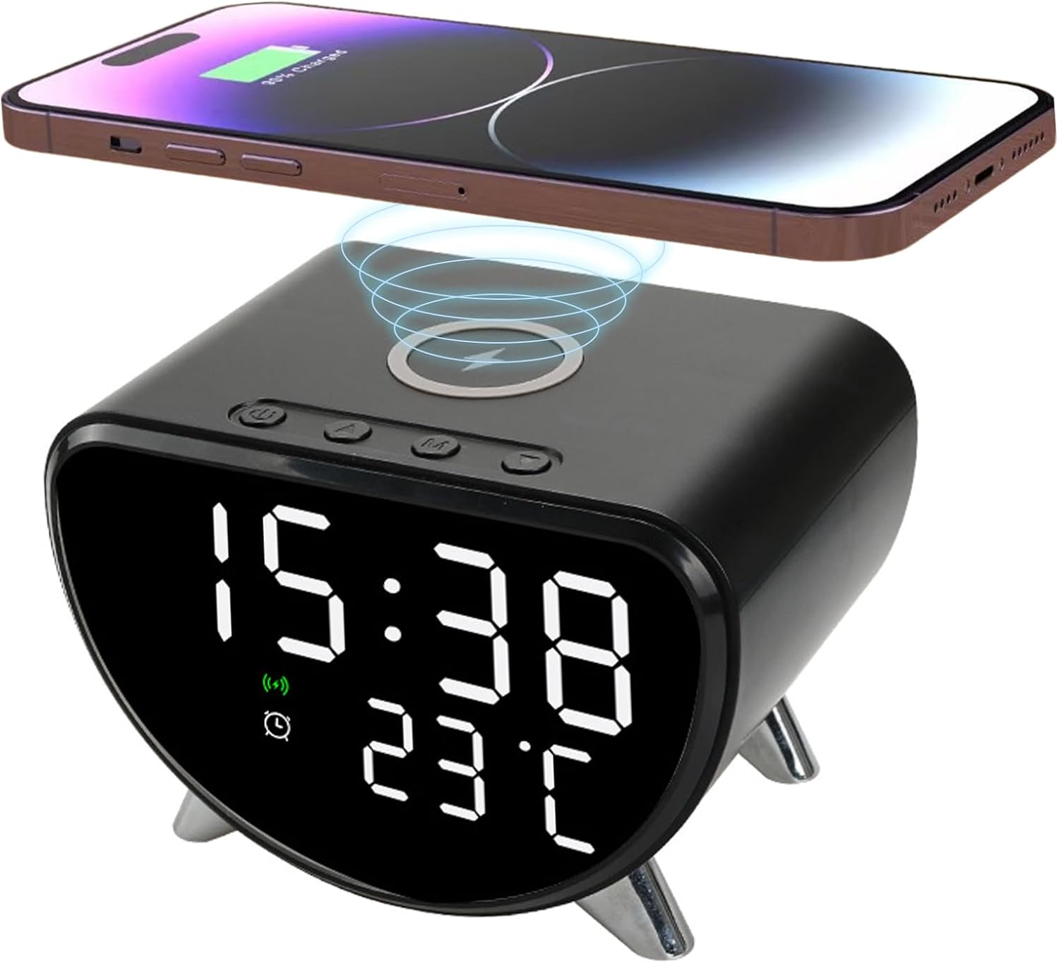 TFA Dostann Reloj De Pared Analógico Con Pantalla De 24 Horas, 60.3069