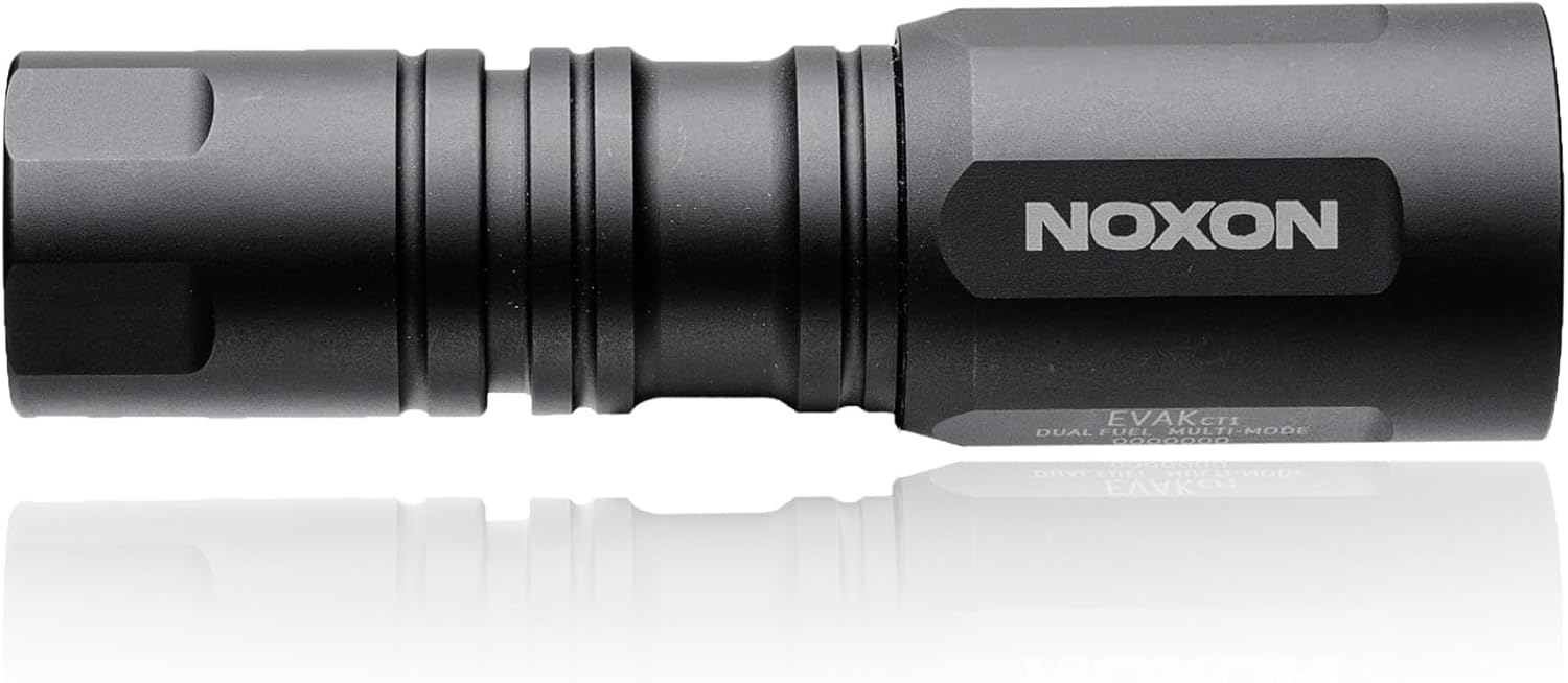 Noxon EVAK Handheld Flashlight - Professional Grade High Candela Beam with Battery and Charger (T1 Beam, Core)