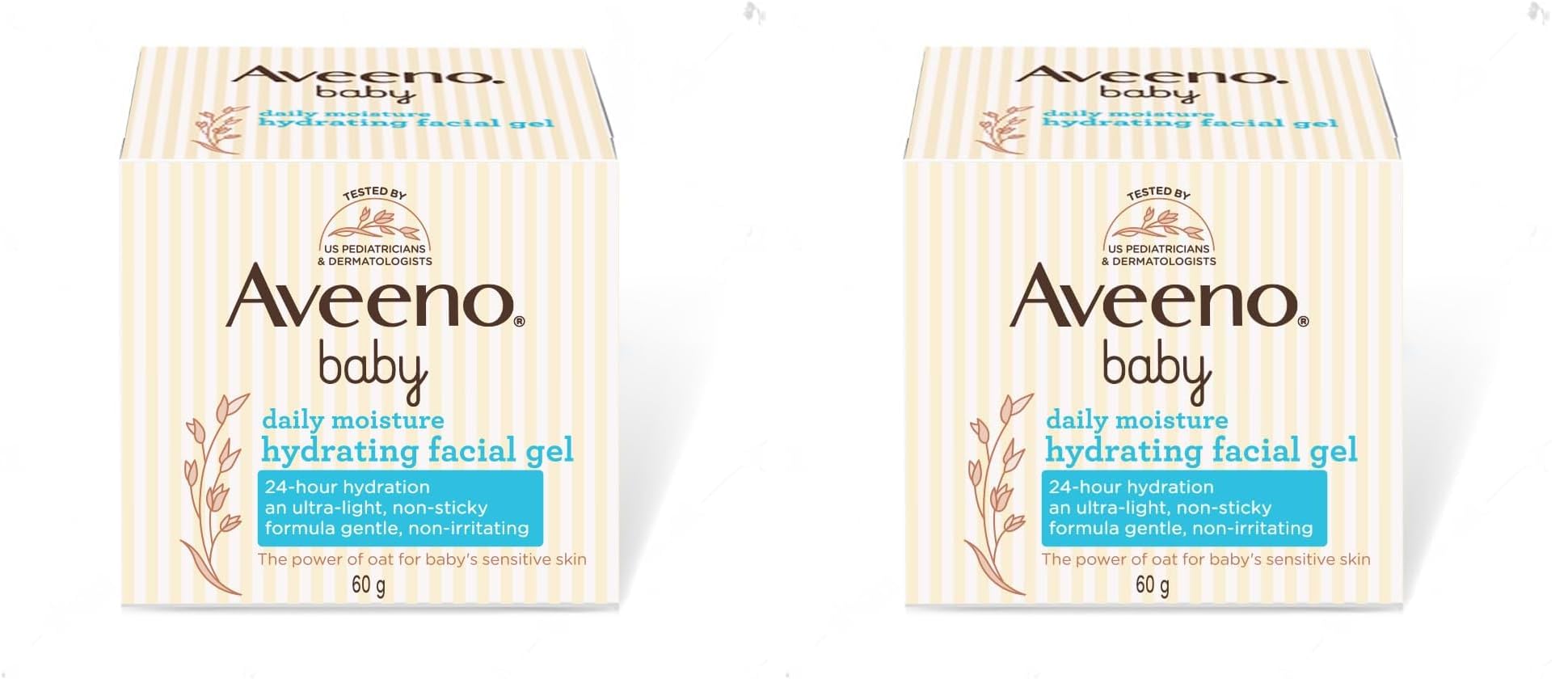 Aveeno Baby Daily Moisture Hydrating Facial Gel (Cream) 60g I Ultra-light | 24 hours moisturisation Face cream | Triple oat extract & avocado oil I Paediatrician recommended (Pack of 2)-image-45