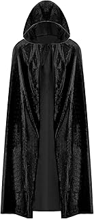 Hooded Cloak Adult Teen Velvet Cape Halloween Vampire Witch Cape for Men and Women Cosplay Costumes