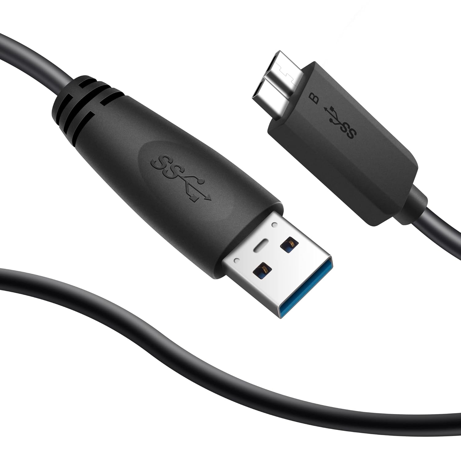 Close-up of the USB 3.0 cable connectors.