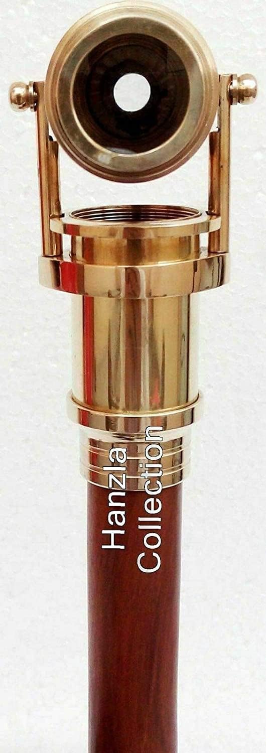 Victorian Telescope Handle Head Walking Stick Vintage Antique Foldable Wooden Walking Stick Cane Brass Nautical Walking Stick Gift for Senior by Maa Vaishno Nautical Store. : Clothing, Shoes & Jewelry
