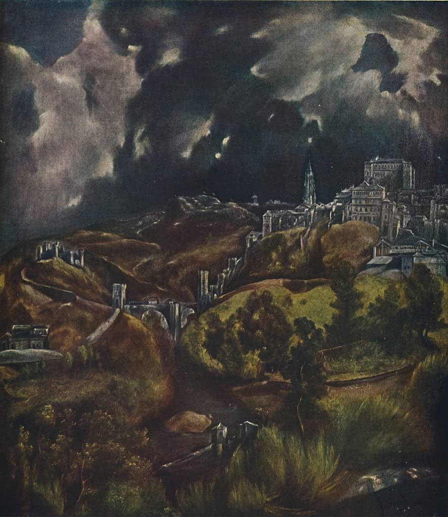 Cuadro sobre lienzo Toledo de El Greco decoracion despacho casa elegante 5