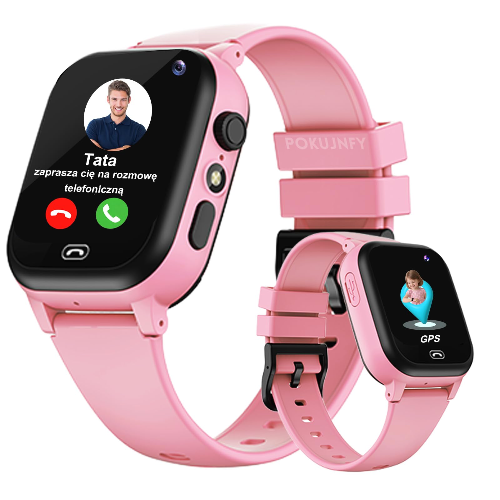 Smartwatch dla Dzieci z GPS SOS Kontakty Czat Rozmowy Telefoniczne | Tryb KlasowyGra Budzik Latarka IP68 Wodoodporny Cyfrowy Prezenty Smartwatch Dziecięcy Chłopcy Dziewczynki