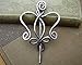 Celtic Angel Heart Aluminum Shawl Pin, Knit or Crocheted Scarf Pin, Remembrance Gift Handmade in USA