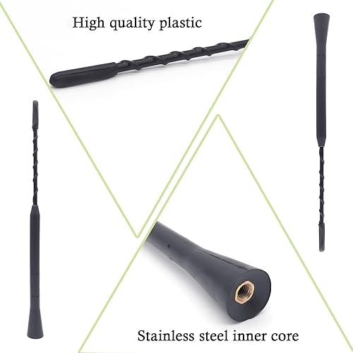 Miniatura 3 de BlingKingdom Reemplazo universal de antena de coche de 9 pulgadas, amplificador de señal de radio, mástil aéreo de radio de techo AMFM para