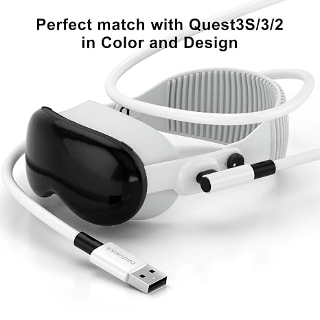 VR Link Cable Compatible with Coverzone Oculus Quest High Speed USB-C PC Connection Cable, L Shaped Comfortable Design, Low Latency VR Game Experience 5 Meters EX-1 (USB to Type C)