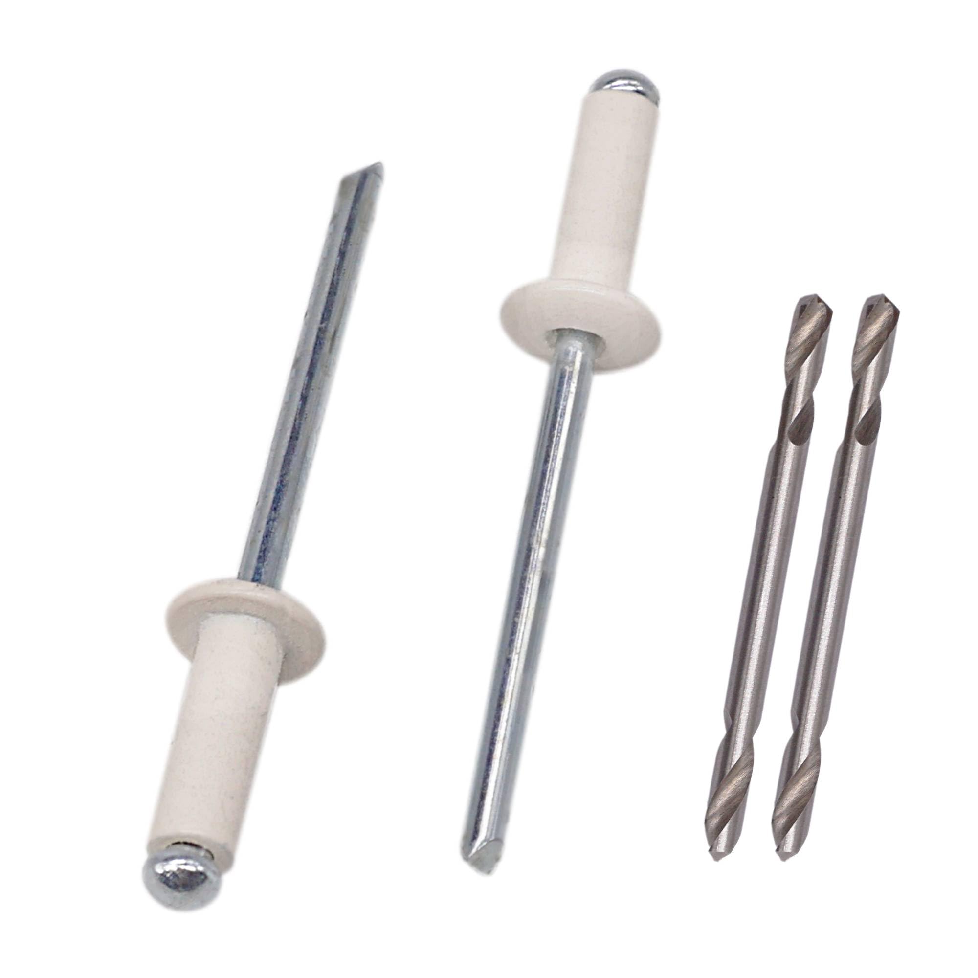 Rivets aveugles peints 4x12 mm SKIR'CO blanc RAL 9010 tête bombée en aluminium lot de 500