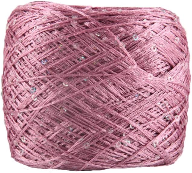 Clisil Blush Pink Shining Yarn Glitter Yarn Sparkle Yarn,Lame,Brocade