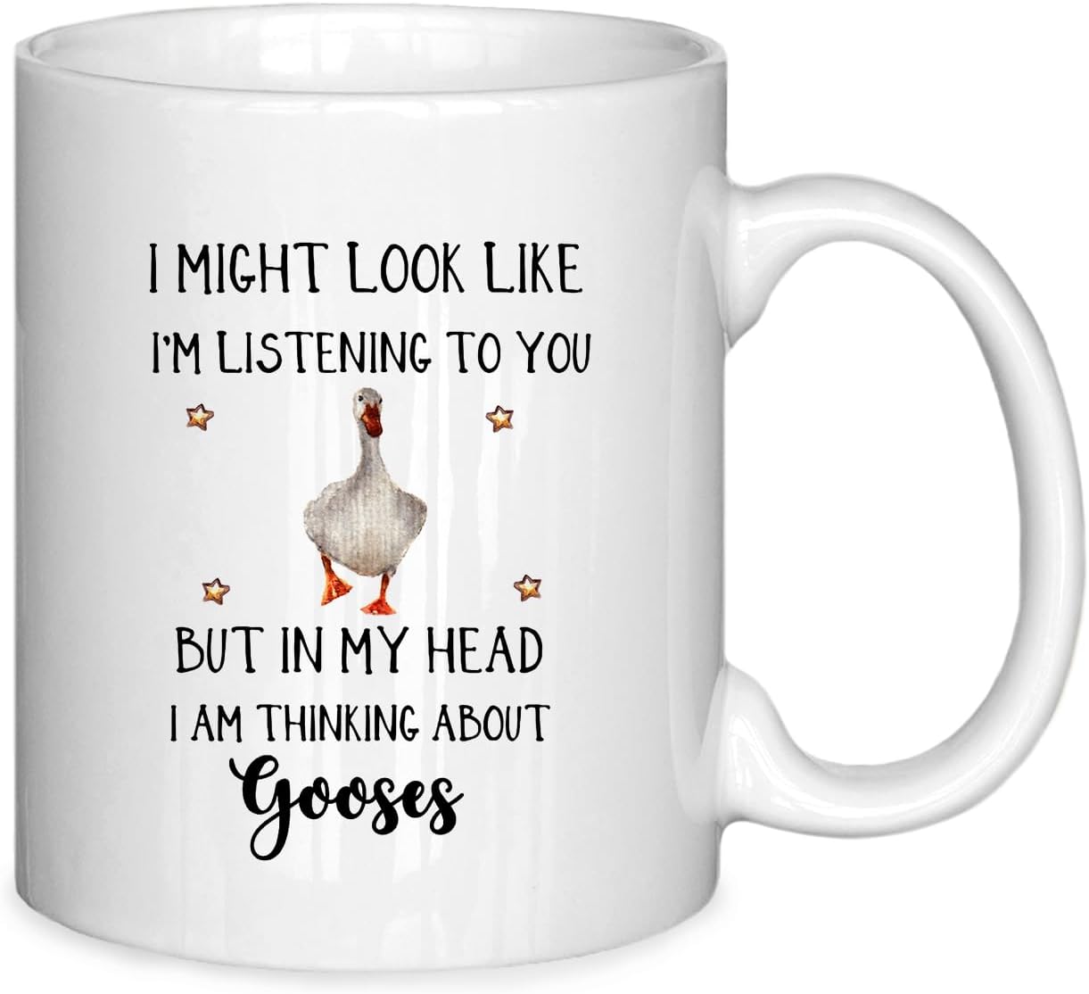 ignytiger Funny Goose Coffee Mugs, Goose Gifts for Goose Lovers, Funny Farm Animal Goose Ceramic Coffee Mug 11 oz