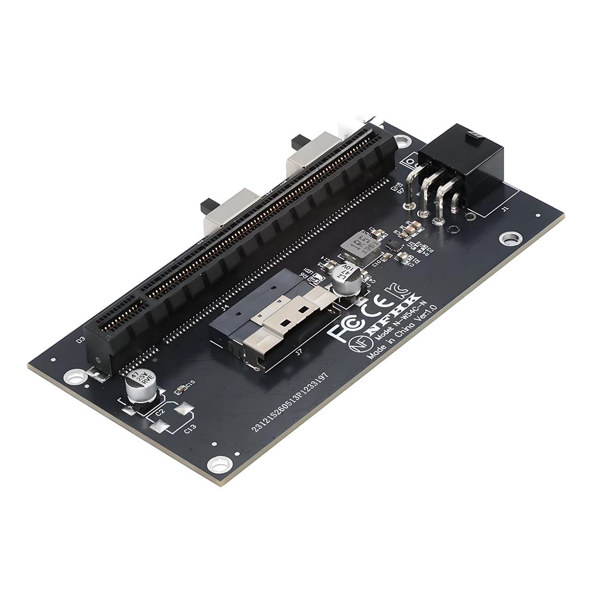 CY Slimline 8X SFF-8654 74Pin to PCIE PCI-Express 16x Adapter TGX with PCI-E 6Pin Power Switch Port