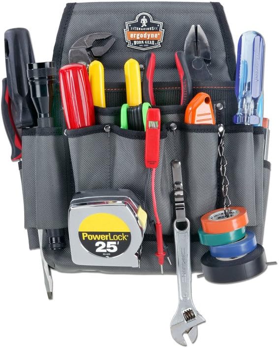 Ergodyne Arsenal 5548 13-Pockets Electrician's Tool Pouch,Grey