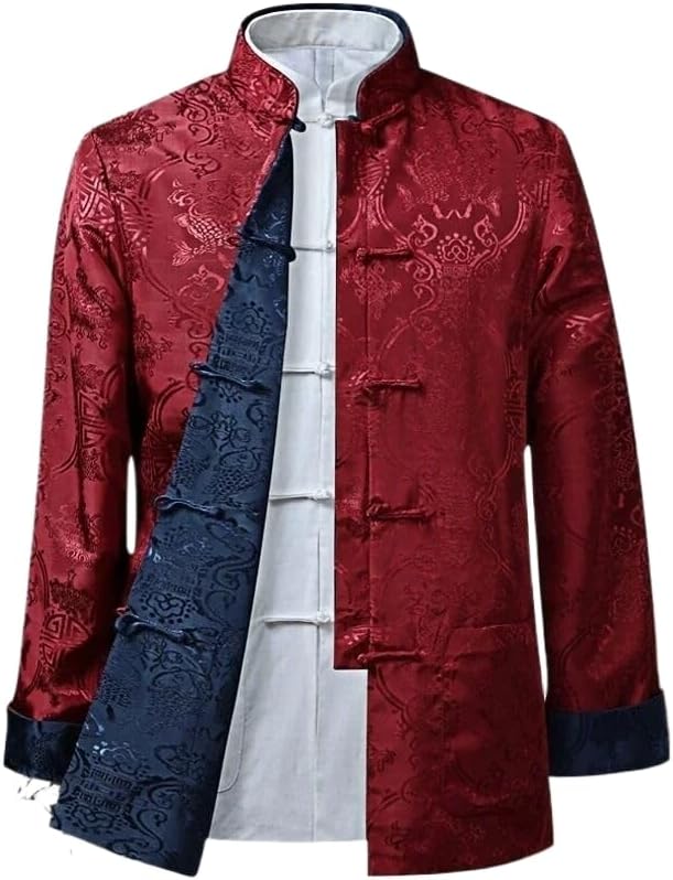 Chinese Style Men's Shirts Kung Fu Coats Tang Suit Traditional Clothing for Men Jackets Hanfu Men