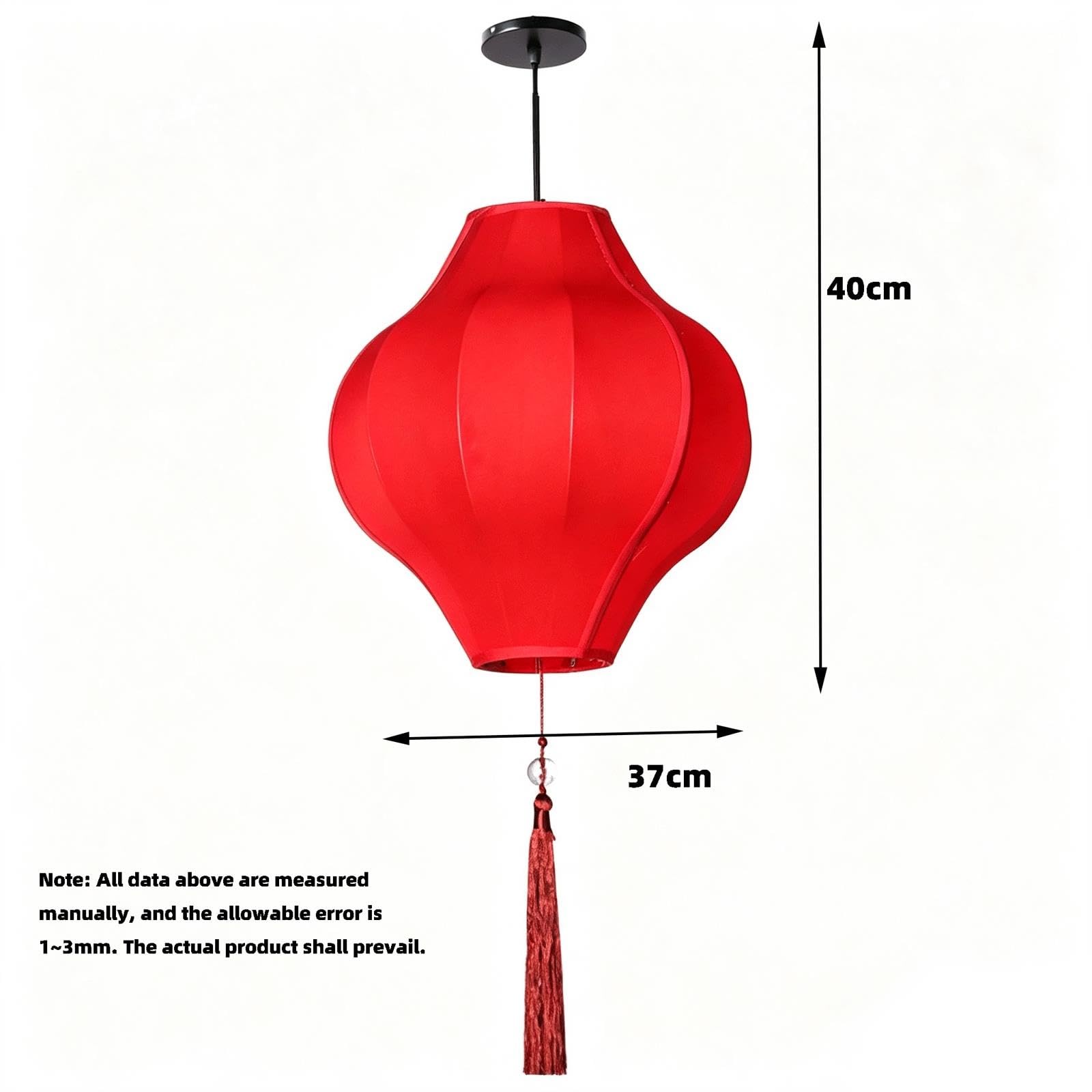 Wietnamska latarnia materiałowa 40x37cm Lampiony chińskie