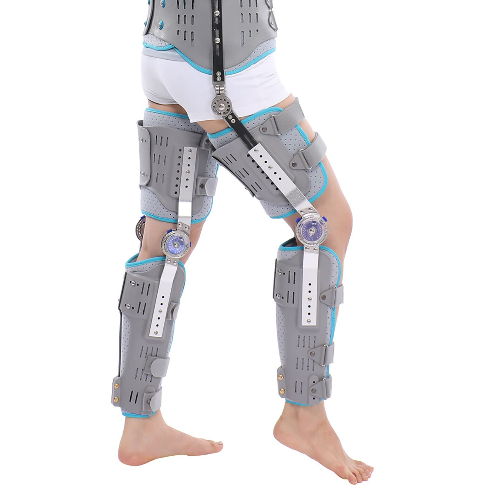 Hüft-Knie-Knöchel-Fuß-Orthese, klappbare Knie-Fuß-Stützorthese, Taille/Knie-Knöchel-Fußgelenk-Fixierungsorthese, Beine können gebogen Werden, für Hüftfraktur, Ischiasnerv-Schmerzlinderung