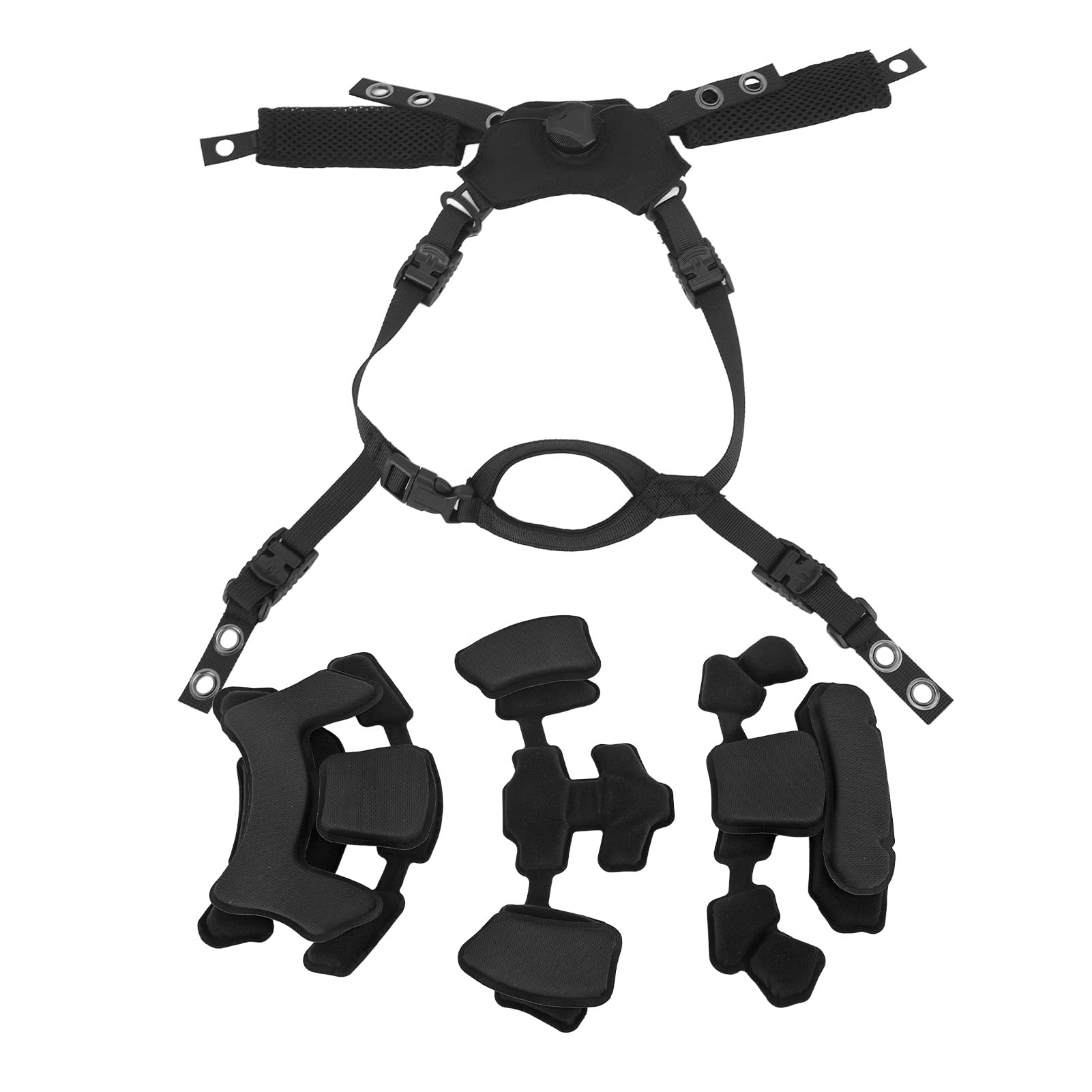 Helmet Dial Suspension System Chin Strap with Memory Foam Pad Nylon Material for Fast MICH Wendy FMA EXF Helmets (Estinkigcmw8gsfq-13)