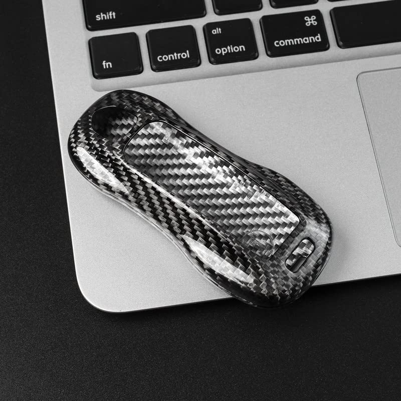 Coque de clé en fibre de carbone Porsche Panamera Cayenne 911 protection rigide - 3