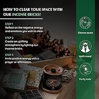 Vista 7 de Aromafume - Ladrillos de incienso de salvia blanca de California (2 x 9 ladrillos) y quemador exótico del árbol de la vida de Aromafume Fabricado