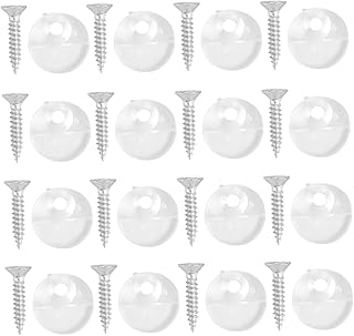 Uonlytech Cabinet Door Glass Retainer Clips Cabinet Glass Retainer Clips Mirror Mirror Door Fixed Transparent Clips Mirror Holder Clips Mirror Mounting Clips Mirror Clips Glass Buckle 20pcs