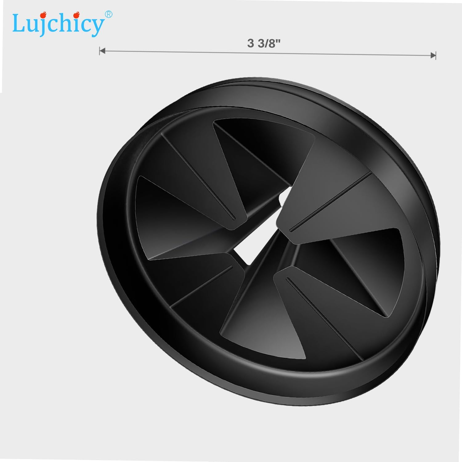 2pcs Sink Baffle 3 3/8" QCB-AM Replacement Garbage Disposal Splash Guards Removable Quiet Collar Drain Plugs, Garbage Disposer Accessories for InSinkErator Evolution Series, Black