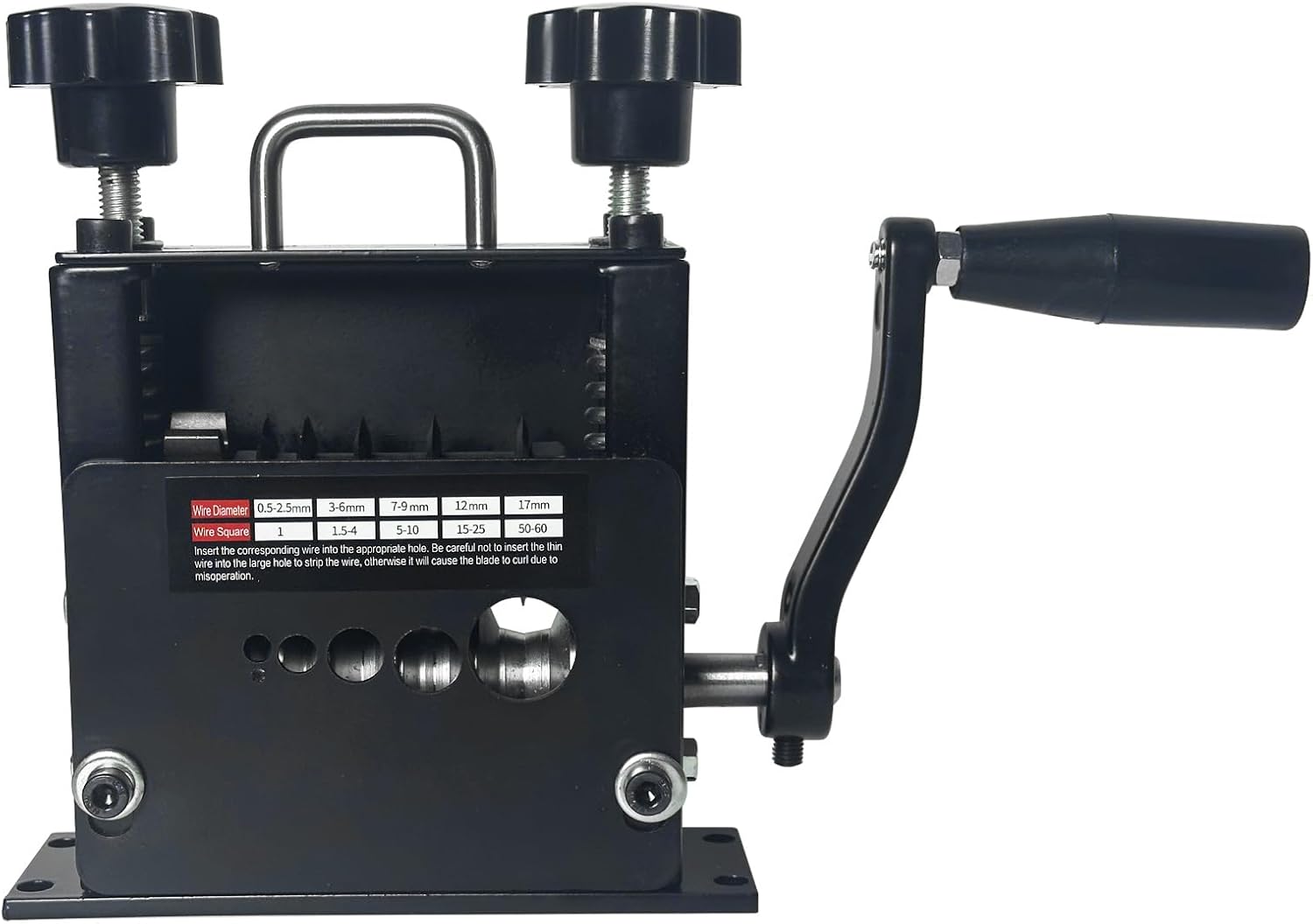 2-in-1 Wire Stripper Machine for Electrical & Network Cables, Wire Gauge Range 0.02-0.67inch Wires, Drill Powered Manual Wire Stripper Tool for DIY Cable Copper Wire Recycling (Black)