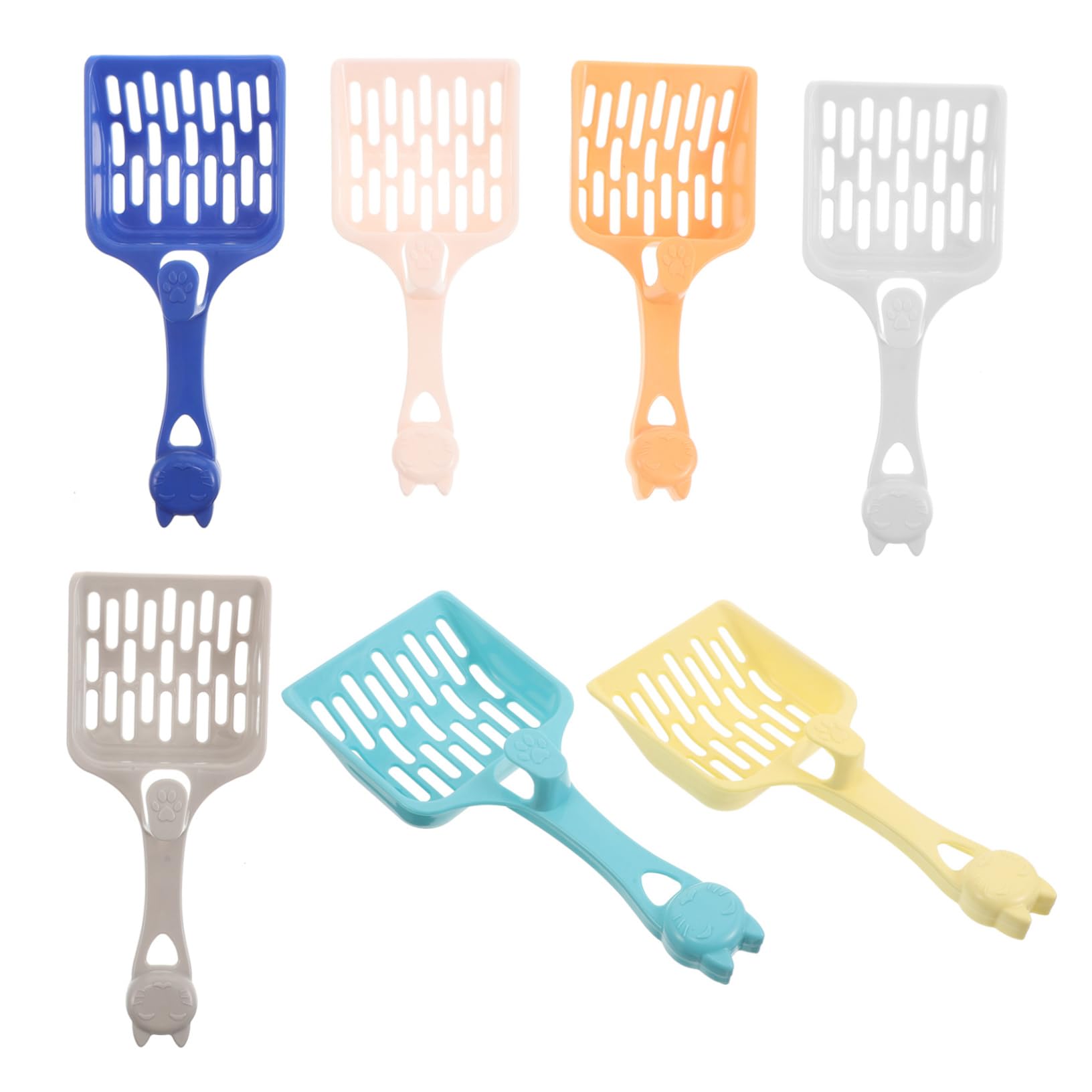 FONDOTIN Sand Scoop Cat Litter Scooper Plastic Fine Litter Scoop Long Handle Design Cat Poop Scooper Pet Shovel