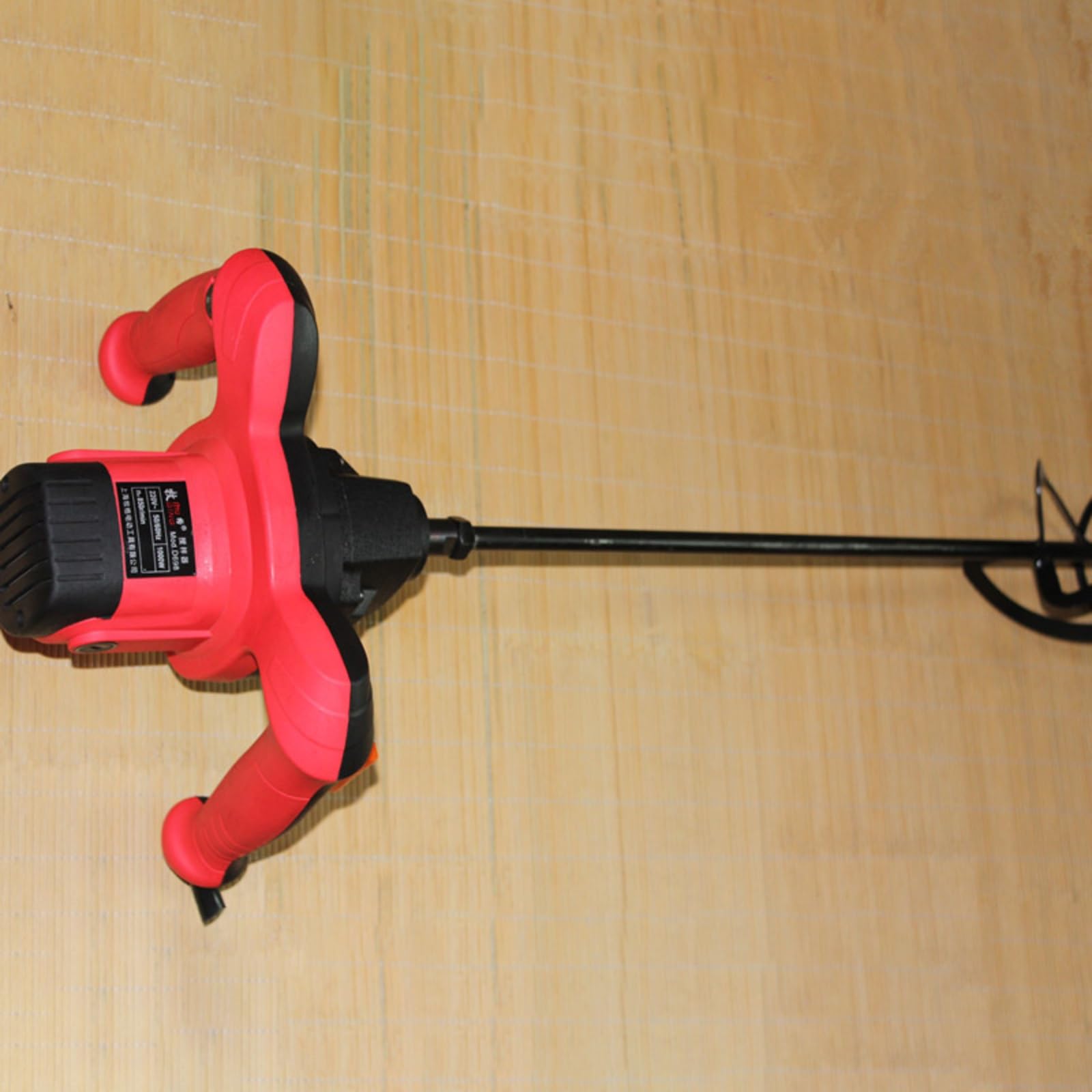 Hormigonera eléctrica, 1000 W, 850 rpm, con control ajustable de 6 velocidades, mezclador de lodo de mano para una mezcla eficiente de cemento, longitud de la varilla de 60 cm