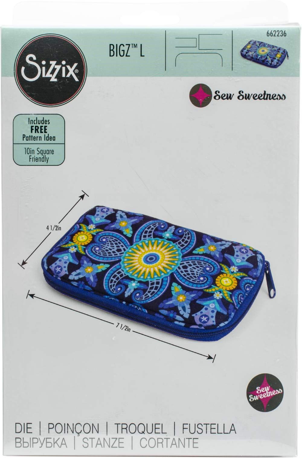 Sizzix , Wallet by Sew Sweetness, Multi Color, One Size Bigz L Die, Multicolor