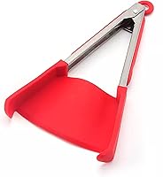 Vista 3 de Generic Espátula roja de 12 pulgadas, pala creativa 2 en 1, multifuncional, antiadherente, de silicona, para cocina, 2 tamaños, resistente al calor