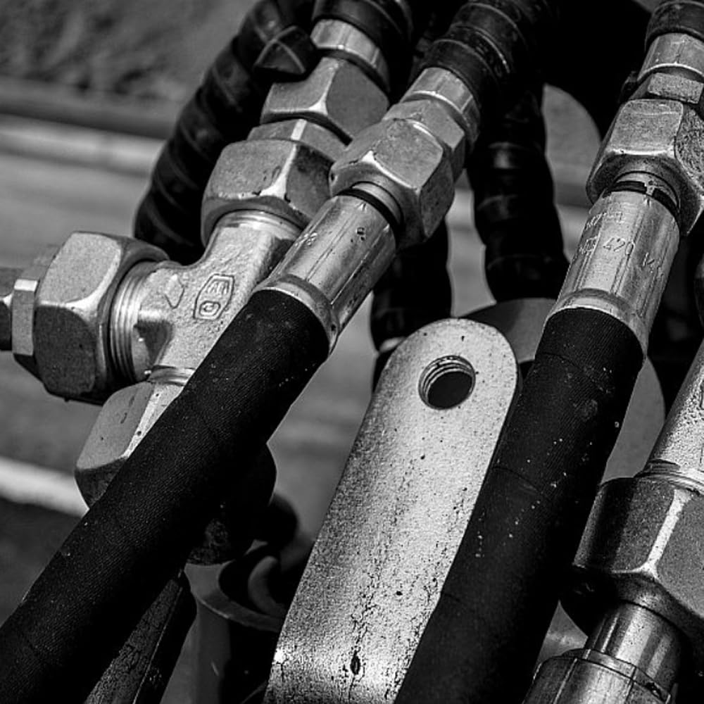 12PCS 1/2" NPTF Male Hydraulic Hose Fittings, Hydraulic Hose Crimp Fitting Ends for Air Hose Repair Kit - 5