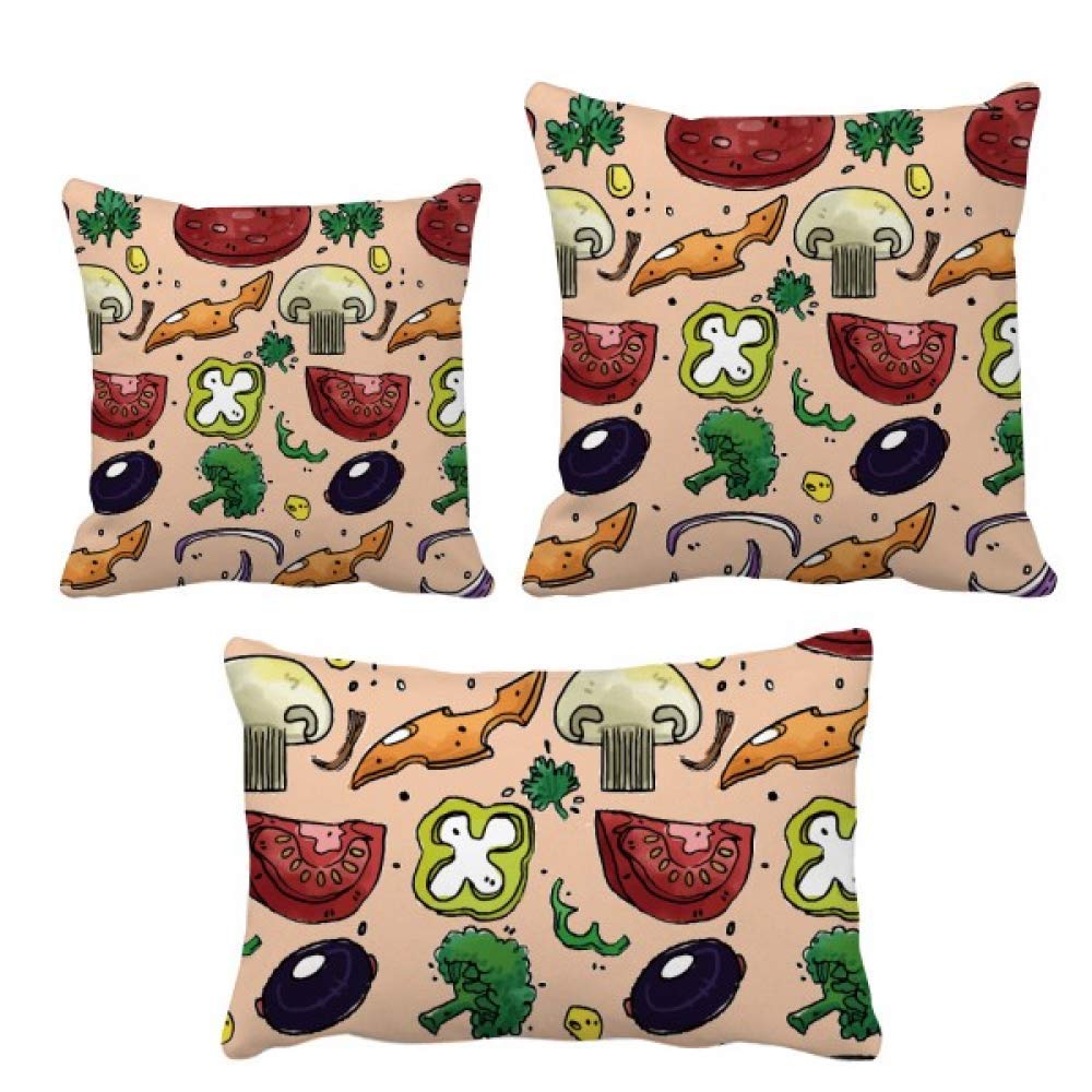 Coussins pizza oignons tomates poivrons ensemble haut de gamme pour sublimer votre sofa decor