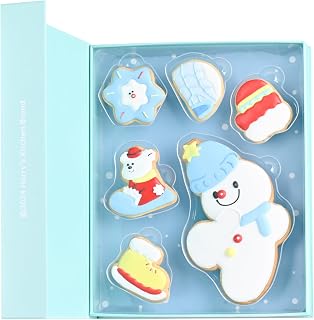 Harry’s Kitchen Winter Snowman Cookie Gift Set - 6 Hand Decorated Holiday Cookies, Individually Wrapped, Nut-Free, Perfect for Kids & Adults