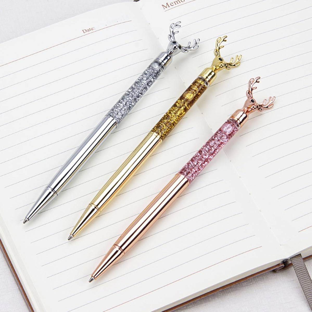 Cabilock Reindeer Ballpoint Pen, Metal Fine Point Writing Pen for Students image 2