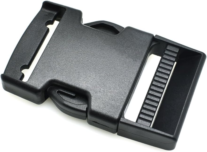 5pcs 1-1/2"(40mm) Webbing Plastic Side Release Buckle for Backpack Straps Black