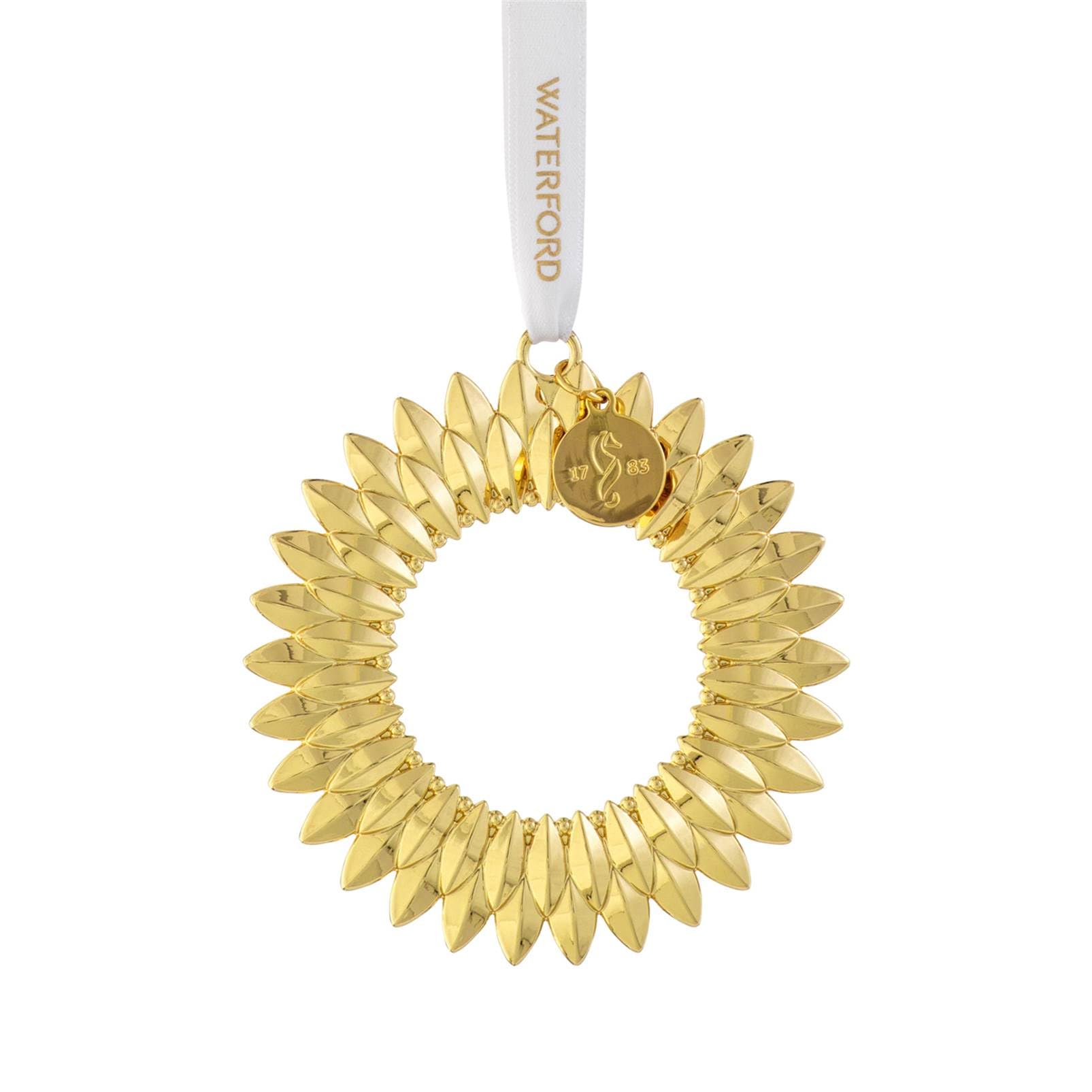Christmas Wreath Golden Ornament