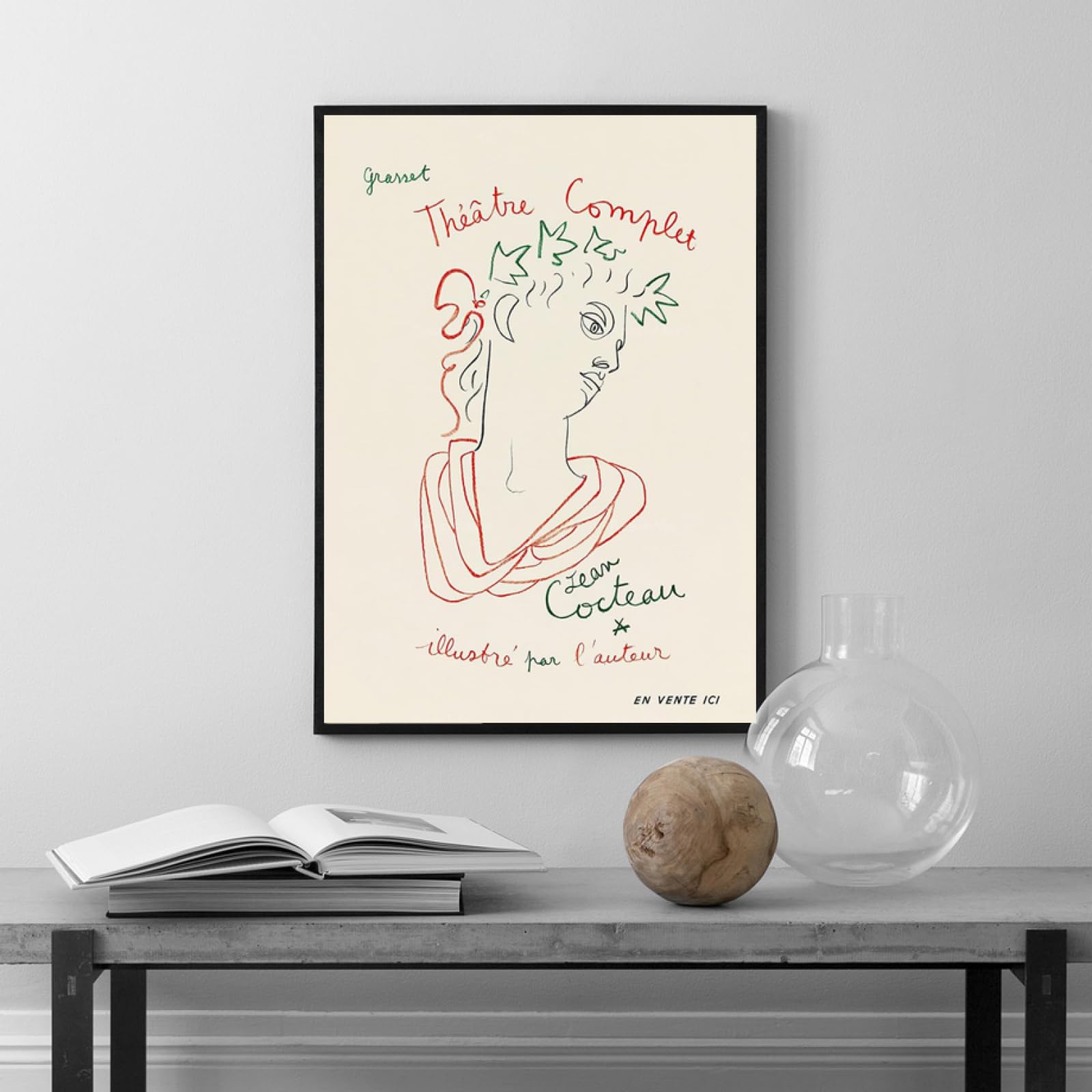 Jean Cocteau, lot de 2 gravures | affiche d'exposition vintage, dessin au trait, dessin au trait continu, artiste français, affiche de musée, oeuvre d'art imprimable - France Jean Cocteau, lot de 2 gravures | affiche d'exposition vintage, dessin au trait, dessin au trait continu, artiste français, affiche de musée, oeuvre d'art imprimable - France