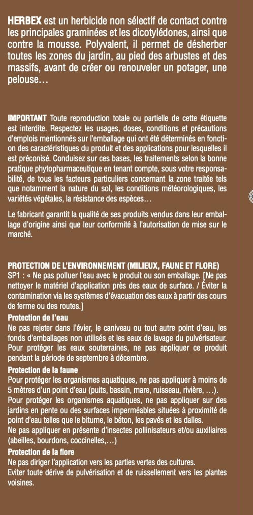 BSI Désherbant Jardin Action 2 En 1 225 ml Acide Pélargonique Jusqu'à 125 m²
