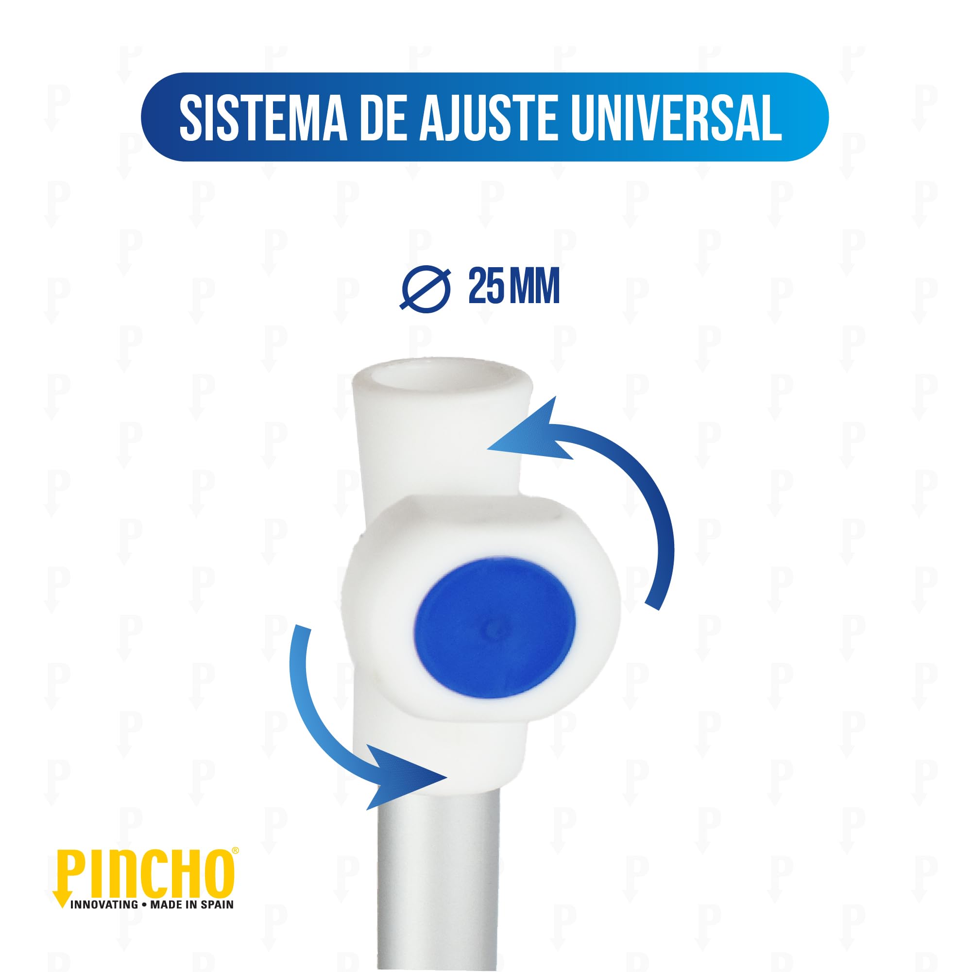 Pincho Support tige pour parasol de plage – Base de parasol en aluminium résistant – Fixation sûre pour tubes de Ø25 mm – Support réglable anti-vent – Fabriqué en Espagne