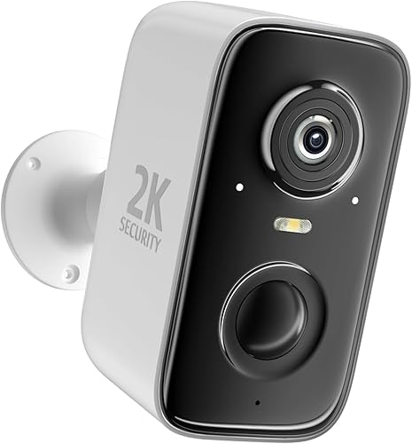 Rraycom Cámaras de seguridad inalámbricas para exteriores, 2K alimentado por batería AI Detección de Movimiento Proyector Sirena Alarma Vigilancia