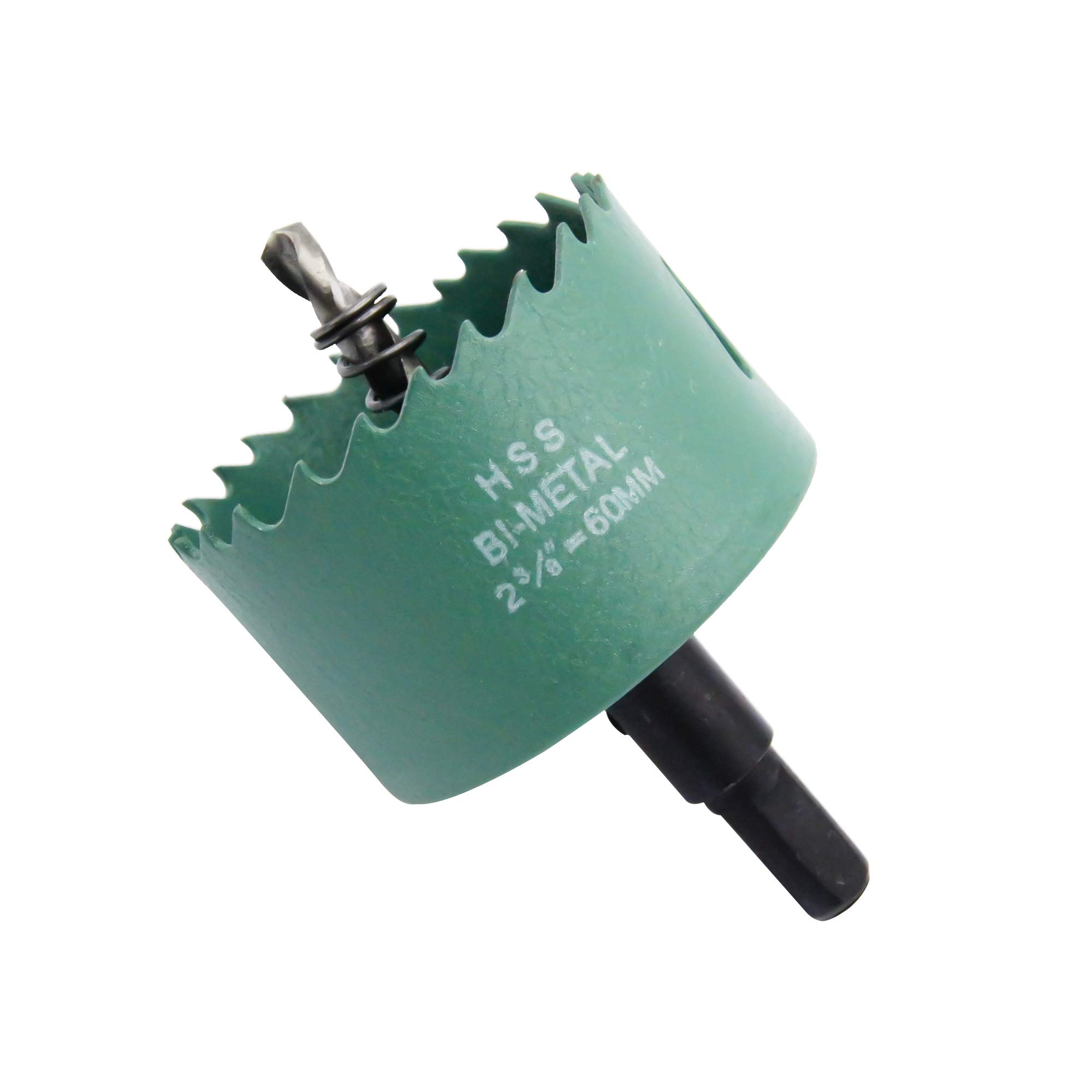 60mm hole saw LAIWEI hole cutter with 2.36" HSS ring hole drill for cutting holes in wood, plasterboard, aluminium profiles, PVC and other materials(2-3/8") โ image 1