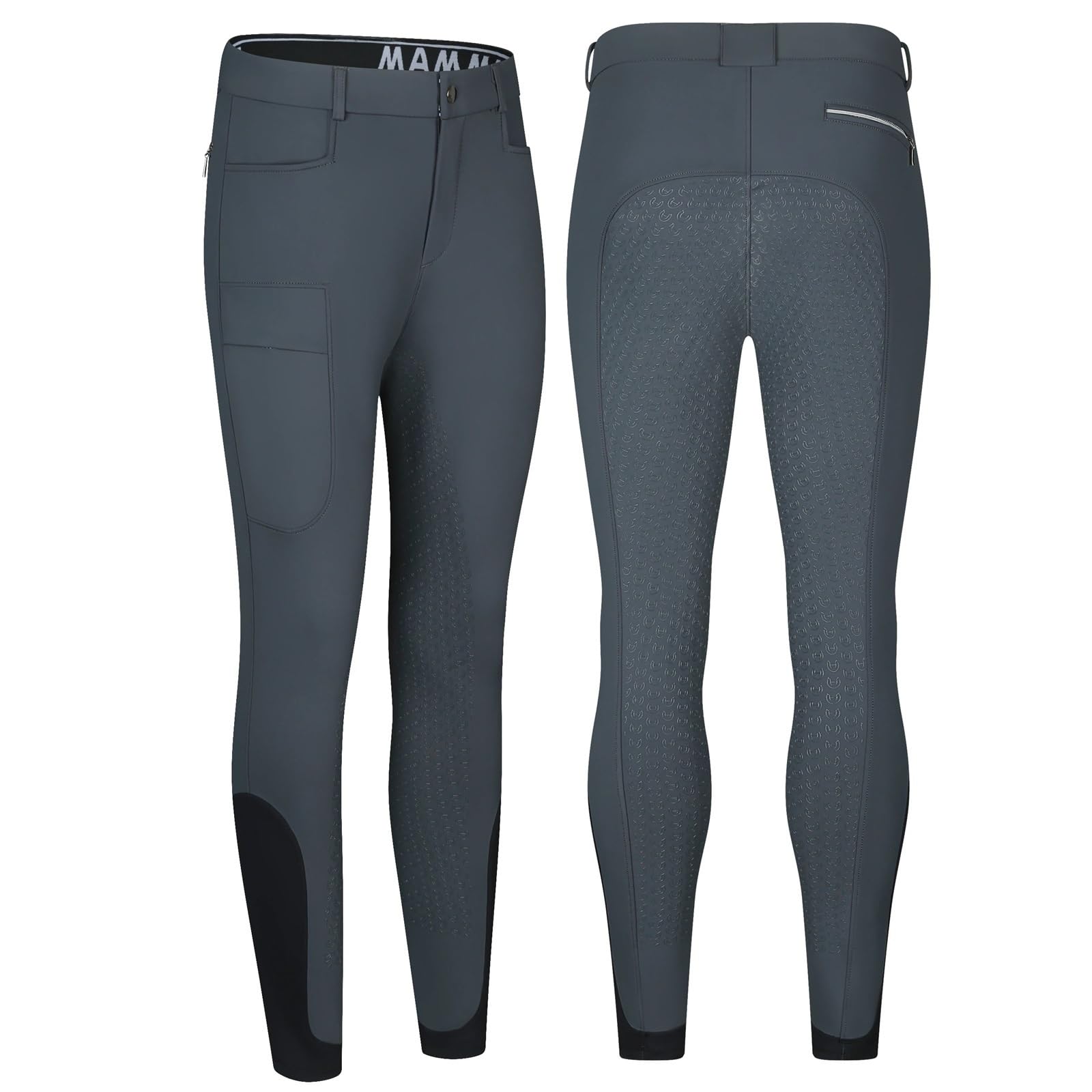 Pantalones Montar a Caballo Mujer Pantalones ecuestres Profesionales for Hombre, de Silicona, elásticos y Secado rápido(Gray,S)