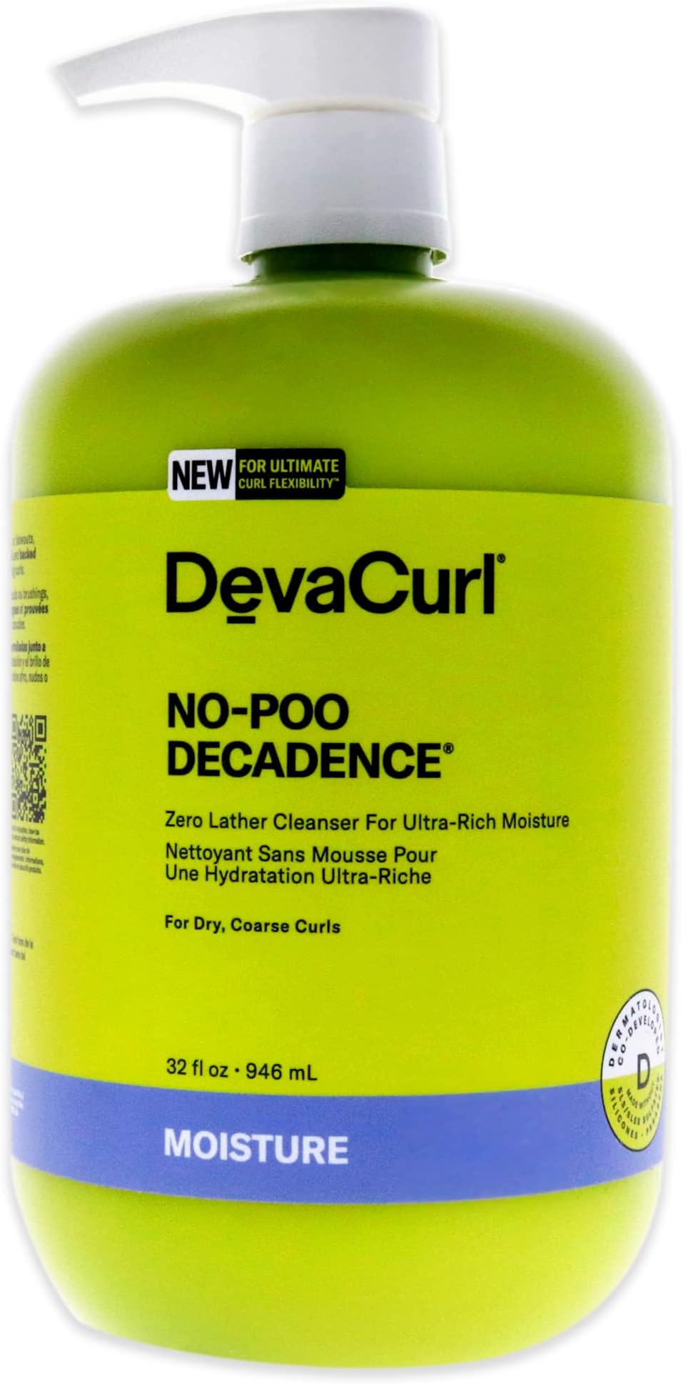 - No-Poo Decadence Non-Lathering Cleanser for Ultra-Rich Moisture | Nourished | Bouncy | Shiny | All Curl Types