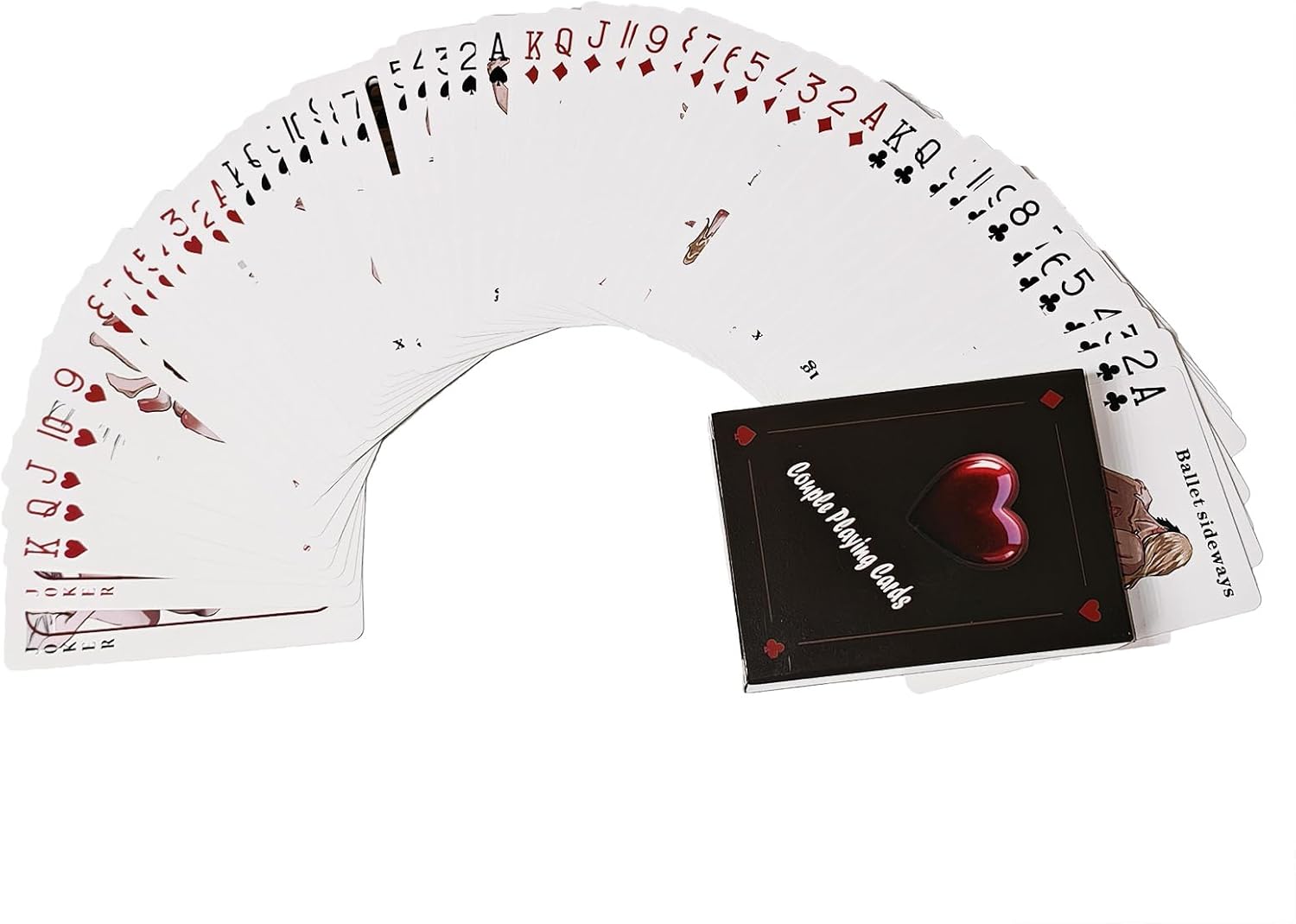 Playing Cards Couple-Games Poker Card Game - New-Poker Couples Card Party Game Floor Game 54 Sheets